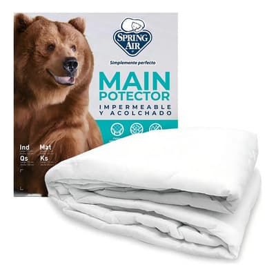 Spring Air Protector Cubre Colchón Queen Size Impermeable Color Blanco Acolchado Hipoalergénico Antiácaros Microfibra Ondas - $699.00 en Mercado Libre | PrecioMX