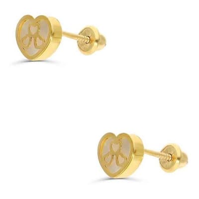 Broqueles Bizzarro De Oro Amarillo 14k Con Nacar - $2,130.00 en Mercado Libre | PrecioMX