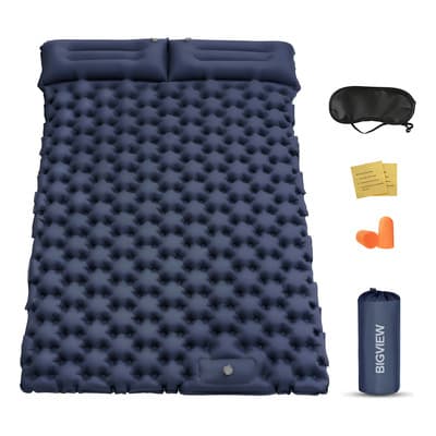 Colchoneta Inflable Matrimonial Camping Mat Inflable Acampar Color Azul Marino Bigview Tapones Para Los Oídos Y Máscaras Para Los Ojos Con Aislamiento De Ruido Gratuitos - $492.78 en Mercado Libre | PrecioMX