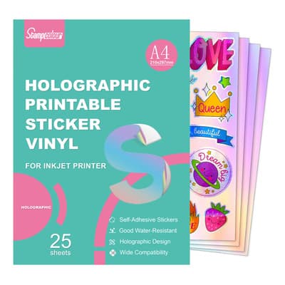 Vinil Adhesivo Para Impresión Inkjet A4 25 Hojas Holográfico Stampcolour - $99.50 en Mercado Libre | PrecioMX