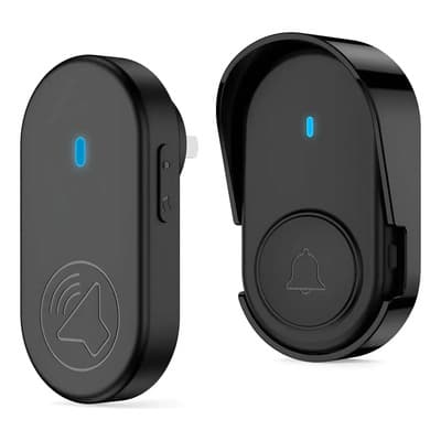 Timbre Inalámbrico Impermeable Con Luz Led 1 Transmiso 1 Rec Negro Negro - $158.29 en Mercado Libre | PrecioMX