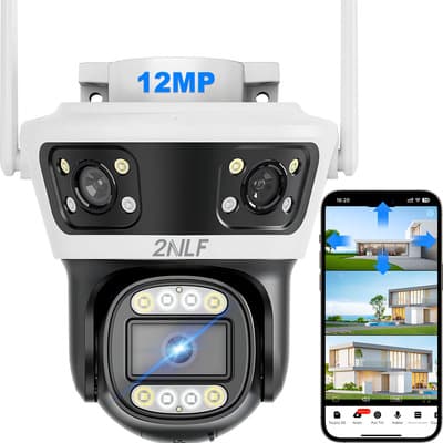 2nlf® 12mp Cámara De Seguridad Exterior 3 Lentes 3 Pantalla Negro - $594.59 en Mercado Libre | PrecioMX
