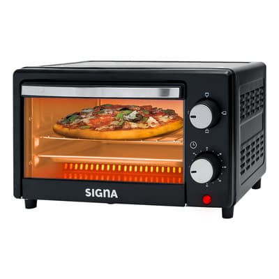Horno Tostador Eléctrico De Mesa 9.3 Lt 110v Acero Inox Color Negro