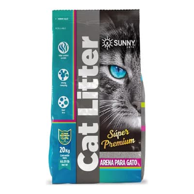 Arena Para Gato Premium Sunny 20 Kg Aroma Limón