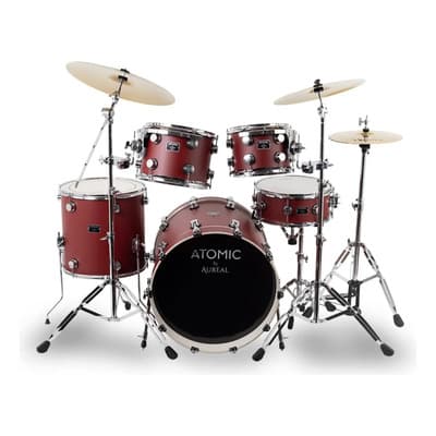 Batería Acústica Aureal Atomic Con Herrajes Y Platillos Rd Color Rojo - $15,731.00 en Mercado Libre | PrecioMX