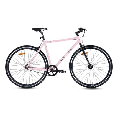 Bicicleta Gravel Fixie R700c Aluminio Color Rosa Tamaño Del Cuadro L