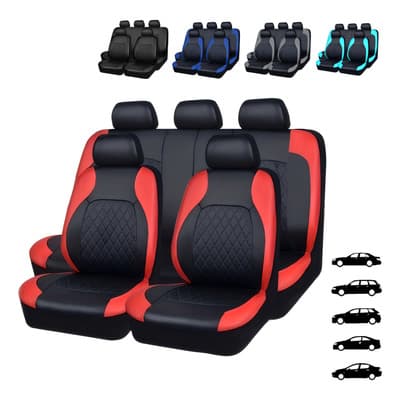 Funda Universal Para Asiento Cuero De Accesorios Autos  9pzs