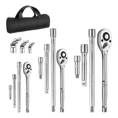 Juego Herramientas Mecánicas Hotu Llave Carraca 16pzs Acero CR-V