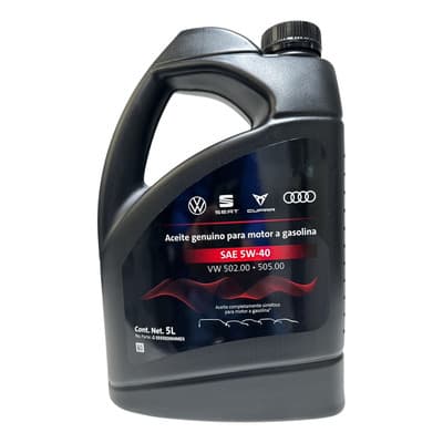 Aceite para motor Volkswagen sintético 5W-40 para carro/camioneta de 1 unidad x 5L