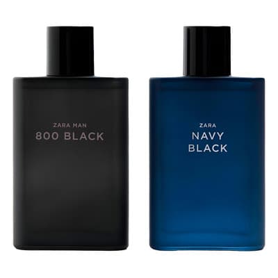 Zara Navy Black + 800 Black Eau de Toilette Set Spray 180ml Hombre