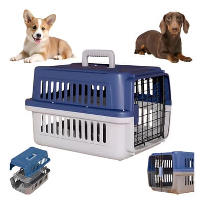 Jaula Transportadora Una Mascota Azul Marino Para Perros Y Gatos 49x31x31cm - $239.00 en Mercado Libre | PrecioMX