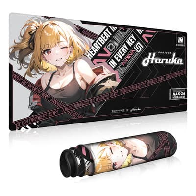 Terport X Haruka Mouse Pad Grande Anime 90x43cm Antideslizante Hak 2b, Tapete Escritorio Profesional Para Teclado Y Mouse Con Figura Anime Haruka, Alfombrilla Grande Pc Con Doble Costura - Color Negro - $280.43 en Mercado Libre | PrecioMX