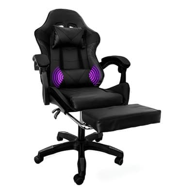 Silla Gamer Ergonómica Reposapiés Reclinable Gaming Oficina Negro Cuory Cuero Sintético - $1,725.00 en Mercado Libre | PrecioMX