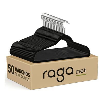 50 Ganchos De Terciopelo Antideslizantes Para Ropa Calidad Premium 45cm X 23cm Negro - $279.00 en Mercado Libre | PrecioMX