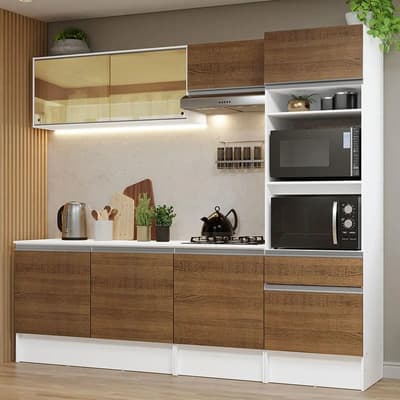 Cocina Integral Completa Modular Madesa Topazio 240cm Color Blanco/marrón - $10,499.00 en Mercado Libre | PrecioMX
