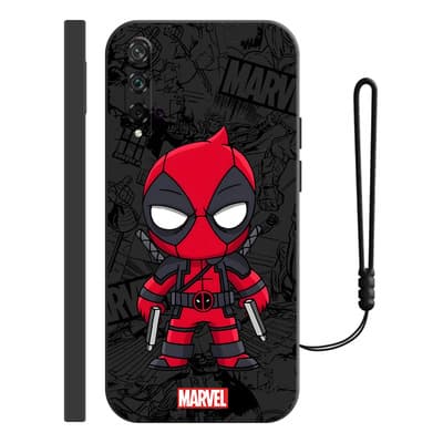 Funda De Silicona Para Huawei Diseño De Deadpool + Correas