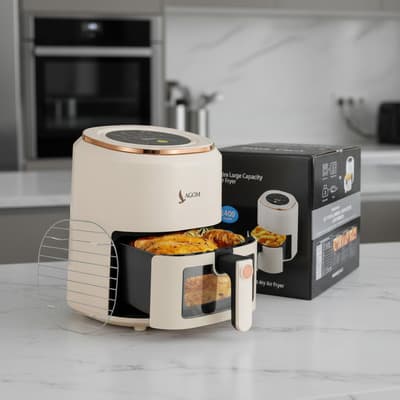 Freidora De Aire Lagom Af335 Sin Aceite Electrica Digital Air Fryer 7.5l Con Ventana Visible 1400w 10 Programas De... Blanco - $1,213.71 en Mercado Libre | PrecioMX