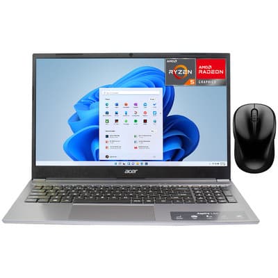 Laptop ACER Aspire Lite 15 AMD Ryzen 5 7430U 16GB SSD 512GB 15.6” Full HD W11 Teclado Ingles Mouse DXT Ideal para Trabajo y Multitarea