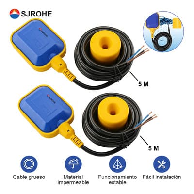 2 Piezas Flotador Eléctrico Electronivel Flotador De Control De Nivel Para Tinaco 5 M De Cable Sensor Bomba Ip67 Flotador Vertical Control De Bomba Para La Bomba De Jardín Sumergible Tinaco Y Cisterna - $298.98 en Mercado Libre | PrecioMX
