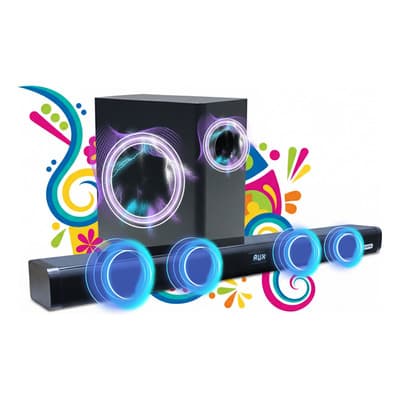 Barra De Sonido Con Subwoofer 260w| Bocina Steren Bluetooth 2.1 Canales,sonido 3d Envolvente Y Graves Profundos|sjrohe... Negro 260w/50 Hz A 20 Khz - $1,471.98 en Mercado Libre | PrecioMX