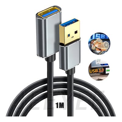 Cable Usb Cable Usb A Usb Cable Extensión Usb 3.0 Macho A Hembra 1 Metros De Alta Velo 5gbp Color Girs Jeeyee - $111.75 en Mercado Libre | PrecioMX