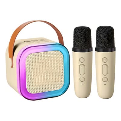 Bocina Karaoke Infantil 2 Micrófonos Inalámbricos Color Beige - $189.00 en Mercado Libre | PrecioMX