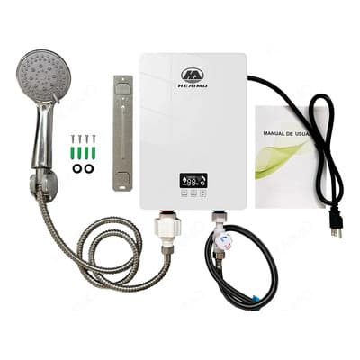 Heaimo Calentador De Agua Eléctrico Instantáneo Sin Tanque 5000 W Calentador Agua Calentador Paso Digital Compacto Seguro Eficiente Para Hogar Baño Cocina Blanco Gn - $1,099.99 en Mercado Libre | PrecioMX