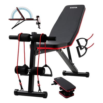 Banco Gym Ejercicio Ajustable Ligas Resistencia Plegable Signa - $1,107.00 en Mercado Libre | PrecioMX