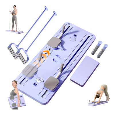 Over LU.- Cama Para Pilates Table Reformer Power Gym Tabla De Pilates en Casa Máquina para ejercicios en el Hogar Color Violeta