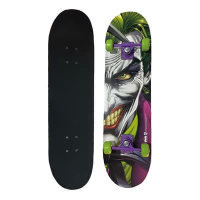 Dc Warner - Patineta De Madera, Edición Joker Verde Plateado