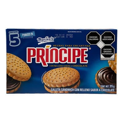 Galletas Marinela Principe Sabor Chocolate 315g - $33.00 en Mercado Libre | PrecioMX