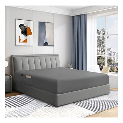 Protector Cubre Colchón Impermeable Decoración 152x203 Queen Color Gris Diseño De La Tela Liso - $298.00 en Mercado Libre | PrecioMX