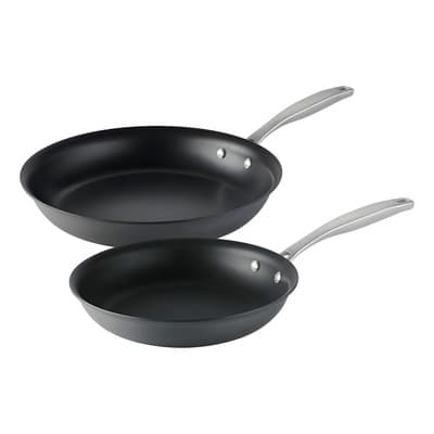Juego De Sartenes Tramontina Aluminio Anodizado 2 Piezas Color Plateado