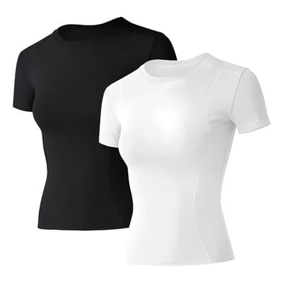 2pcs Playera Ropa Deportiva Mujer Blusa Secado Rápido