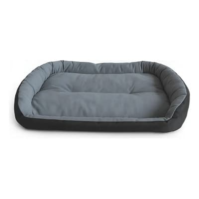 Cama Perro Gato Premium Grande Suave Resistente Lavable Gris