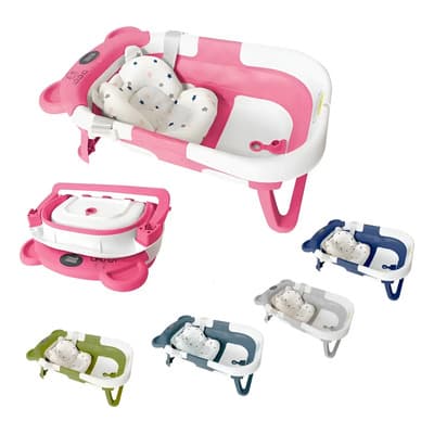 Lolokid Bañera Bebés Plegable Tina De Baño Con Cojín Y Termómetro Color Rosa Orejas - $539.00 en Mercado Libre | PrecioMX