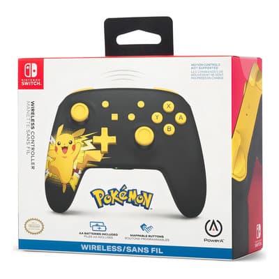 Control Inalambrico Negropokemon Pikachu Powera Switch Color Negro