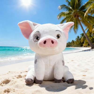 Peluche Moana Disney Pure Piggy, 22 Cm Blanco - $148.00 en Mercado Libre | PrecioMX