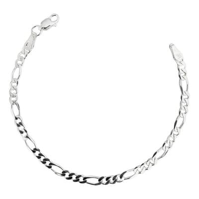 Esclava Pulsera Fígaro 3x1 Hombre Mujer Plata Ley 925 4 Mm Color Plateado Diámetro 6 Cm Largo 22 Cm - $649.99 en Mercado Libre | PrecioMX