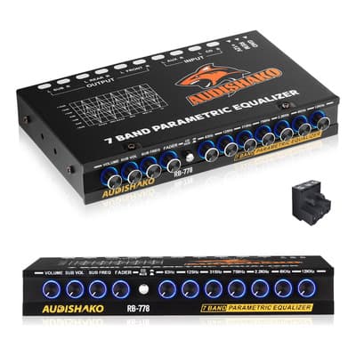 Ecualizador Para Auto 7 Bandas Con Luces Led, Para Carros, Pickups Y Suv, 6 Salidas Rca Y 4 Entradas Rca Aux/cd, Incluye Accesorios De Instalación Audishako Rb-778 Negro - $295.68 en Mercado Libre | PrecioMX