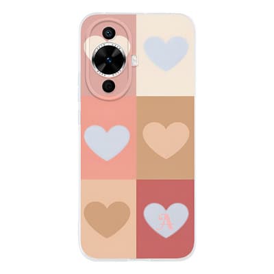 Funda Para Huawei Para Mujer Corazones Con Letra Inicial