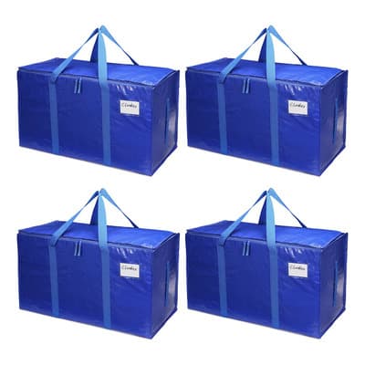 Paquete De 4 Cajas Mudanza Grandes Bolsas De Almacenamiento Bolsas De Mudanza Resistentes Con Cremallera Grandes, 4... Liso Azul Marino - $350.99 en Mercado Libre | PrecioMX