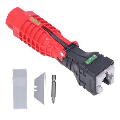 18 En 1 Llave Multifuncional Para Grifo, Instalador De Grifo Y Fregadero, Herramienta De Instalación De Fregadero Portátil Llave Para Inodoro/lavabo/baño/cocina Reparación De Plomería Herramient Rojo