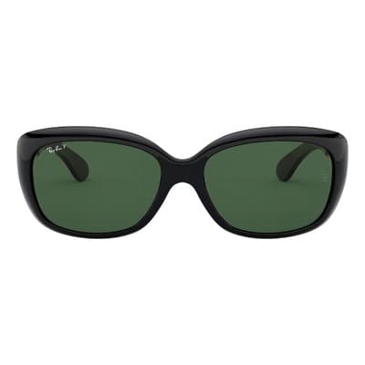 Lente Solar Ray-ban Jackie Ohh Mujer 0rb4101 Polarizado Color de la lente Verde Color del armazón Negro Diseño Polarizada