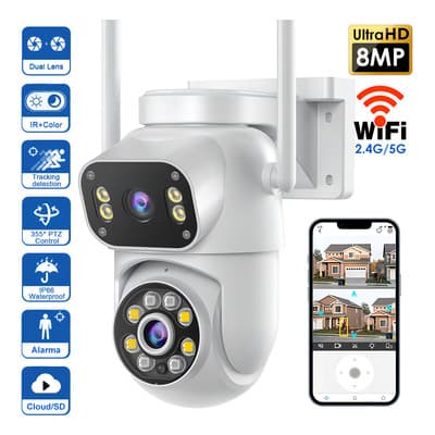 Cámara Vigilancia Exterior Mvpsmart Dq8 360° Ptz Wifi 8mp Full Hd - Alarma Sonora/luz, Detección Movimientovisión... Blanco - $488.37 en Mercado Libre | PrecioMX