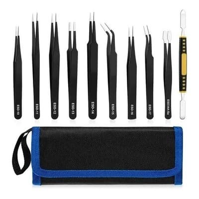 Kit Pinzas Antiestáticas Precisión Herramienta Electronica 10pz - $90.21 en Mercado Libre | PrecioMX
