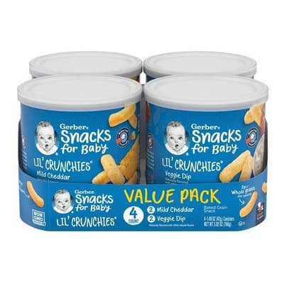 Gerber Lil' Crunchies Botana Para Bebes 4 Pzas - $467.00 en Mercado Libre | PrecioMX