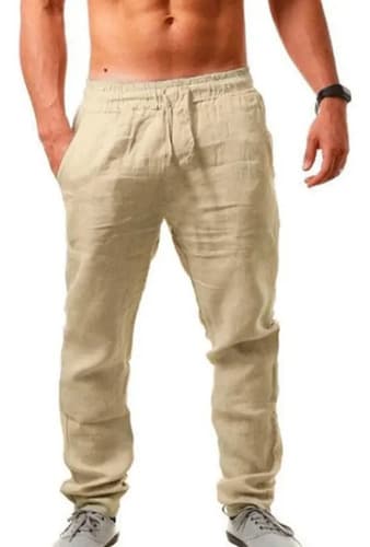 Pantalón De Algodón Y Lino Para Hombre Playa Descanso Yoga - $129.00 en Mercado Libre | PrecioMX