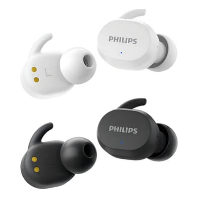 Combo 2 Philips Tat3216 Audífonos Realmente Inalámbricos Color Blanco Y Negro