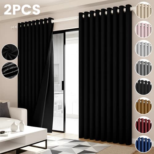2 Panele Cortinas Blackout Para Ventana 264x214cm Habitacion - $227.79 en Mercado Libre | PrecioMX